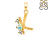 Opal & White Topaz Alphabet K Pendant OPL-RDA-63.