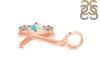 Opal & White Topaz Alphabet K Pendant OPL-RDA-63.