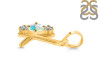 Opal & White Topaz Alphabet K Pendant OPL-RDA-63.