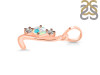 Opal & White Topaz Alphabet L Pendant OPL-RDA-64.