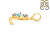 Opal & White Topaz Alphabet L Pendant OPL-RDA-64.