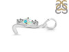 Opal & White Topaz Alphabet L Pendant OPL-RDA-64.