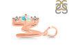 Opal & White Topaz Alphabet M Pendant OPL-RDA-65.
