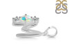 Opal & White Topaz Alphabet M Pendant OPL-RDA-65.