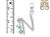 Opal & White Topaz Alphabet N Pendant OPL-RDA-66.