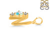 Opal & White Topaz Alphabet N Pendant OPL-RDA-66.