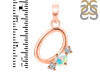 Opal & White Topaz Alphabet O Pendant OPL-RDA-67.