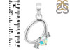 Opal & White Topaz Alphabet O Pendant OPL-RDA-67.