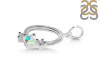 Opal & White Topaz Alphabet O Pendant OPL-RDA-67.