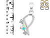Opal & White Topaz Alphabet P Pendant OPL-RDA-68.