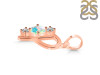 Opal & White Topaz Alphabet P Pendant OPL-RDA-68.