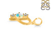Opal & White Topaz Alphabet P Pendant OPL-RDA-68.
