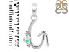 Opal & White Topaz Alphabet G Pendant OPL-RDA-7.