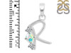 Opal & White Topaz Alphabet R Pendant OPL-RDA-70.