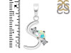 Opal & White Topaz Alphabet S Pendant OPL-RDA-71.
