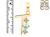 Opal & White Topaz Alphabet T Pendant OPL-RDA-72.