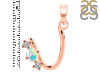 Opal & White Topaz Alphabet U Pendant OPL-RDA-73.