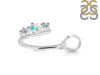Opal & White Topaz Alphabet U Pendant OPL-RDA-73.