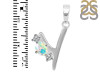 Opal & White Topaz Alphabet Y Pendant OPL-RDA-77.