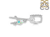 Opal & White Topaz Alphabet A Pendant OPL-RDA-79.