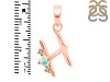 Opal & White Topaz Alphabet H Pendant OPL-RDA-8.