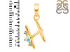 Opal & White Topaz Alphabet H Pendant OPL-RDA-8.
