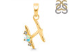 Opal & White Topaz Alphabet H Pendant OPL-RDA-8.