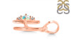 Opal & White Topaz Alphabet H Pendant OPL-RDA-8.