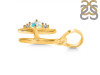 Opal & White Topaz Alphabet H Pendant OPL-RDA-8.