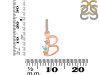 Opal & White Topaz Alphabet B Pendant OPL-RDA-80.