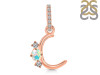 Opal & White Topaz Alphabet C Pendant OPL-RDA-81.