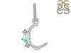 Opal & White Topaz Alphabet C Pendant OPL-RDA-81.