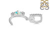Opal & White Topaz Alphabet C Pendant OPL-RDA-81.