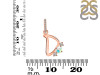 Opal & White Topaz Alphabet D Pendant OPL-RDA-82.