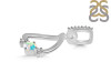 Opal & White Topaz Alphabet D Pendant OPL-RDA-82.