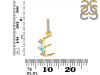 Opal & White Topaz Alphabet E Pendant OPL-RDA-83.