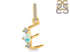 Opal & White Topaz Alphabet E Pendant OPL-RDA-83.