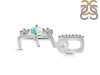 Opal & White Topaz Alphabet E Pendant OPL-RDA-83.