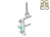 Opal & White Topaz Alphabet F Pendant OPL-RDA-84.