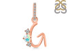 Opal & White Topaz Alphabet G Pendant OPL-RDA-85.