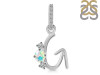 Opal & White Topaz Alphabet G Pendant OPL-RDA-85.