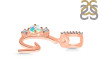 Opal & White Topaz Alphabet G Pendant OPL-RDA-85.