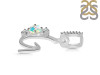 Opal & White Topaz Alphabet G Pendant OPL-RDA-85.
