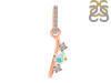 Opal & White Topaz Alphabet I Pendant OPL-RDA-87.