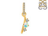Opal & White Topaz Alphabet I Pendant OPL-RDA-87.