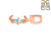 Opal & White Topaz Alphabet J Pendant OPL-RDA-88.