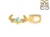 Opal & White Topaz Alphabet J Pendant OPL-RDA-88.