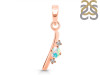 Opal & White Topaz Alphabet I Pendant OPL-RDA-9.