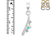 Opal & White Topaz Alphabet I Pendant OPL-RDA-9.