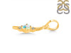 Opal & White Topaz Alphabet I Pendant OPL-RDA-9.